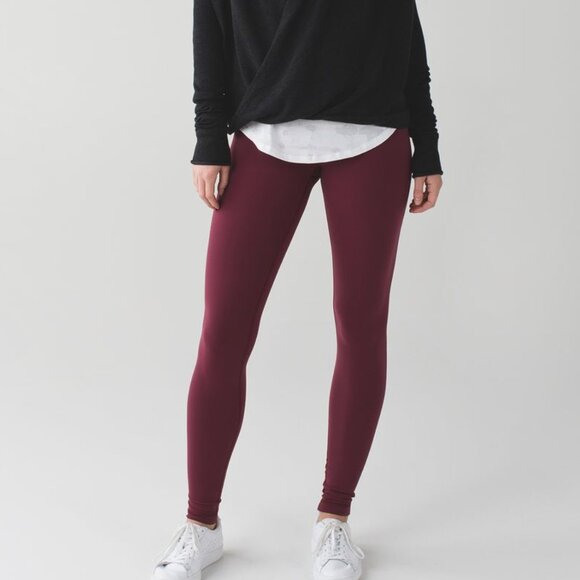 Lululemon Wunder Under Pant Hi-Rise Full-On Luon Wine Berry - Picture 1 of 9